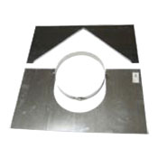 Takplåt underbeslag 0, 45° svart 32mm, Ø180mm 