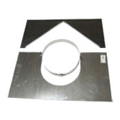 Takplåt underbeslag 0-45° svart 32mm, Ø200mm