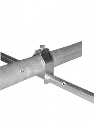 Kryssklämma A ½" x B 2" med bult M8x20 pris/50st/paket